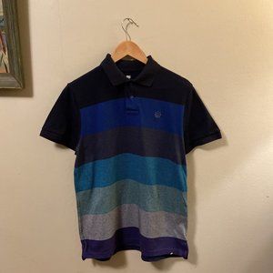 Nike Sportswear Polo Shirt Men's Large Multicolor Short Sleeve Pinwheel Swoosh